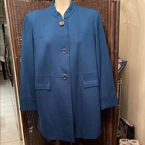Chico's Classic Blue Trench Coat